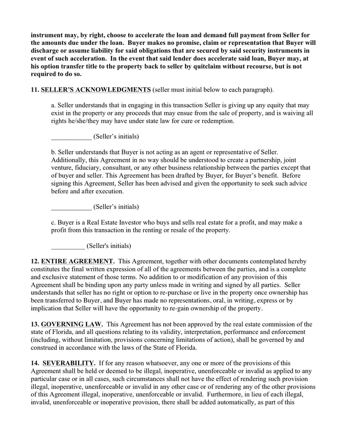 Real estate purchase agreement in Word and Pdf formats - page 4 of 6