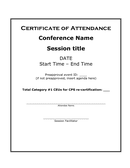 Certificate of attendance template page 1 preview