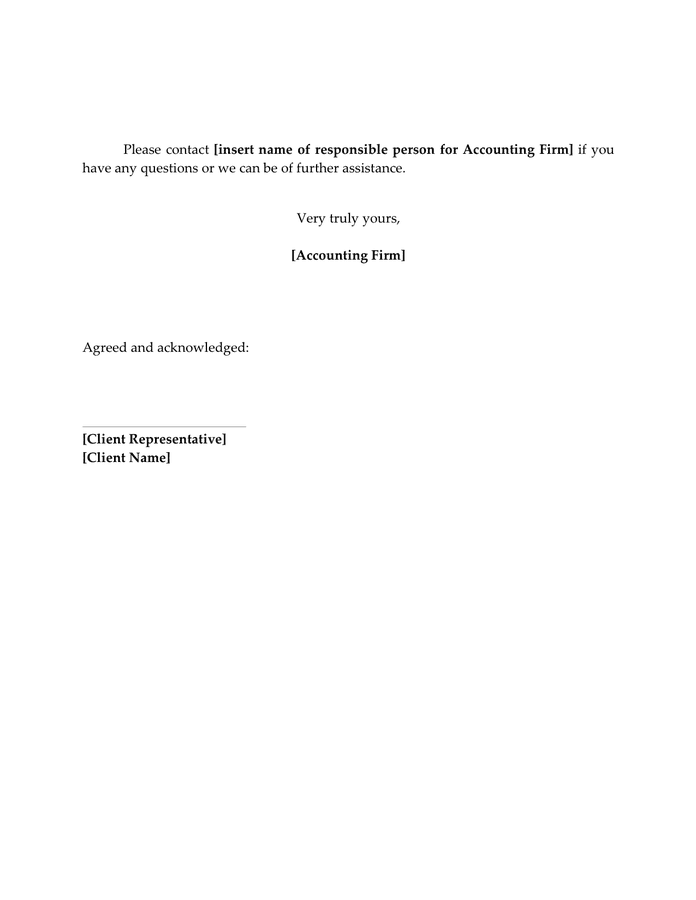 Model disengagement letter in Word and Pdf formats - page 3 of 3