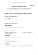 Sample contract employment agreement page 1 preview