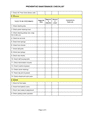 Preventive maintenance check sheet in Word and Pdf formats - page 3 of 4