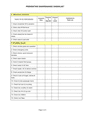 Preventive maintenance check sheet in Word and Pdf formats