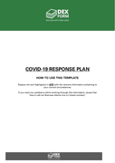 Covid-19 response plan template page 1 preview