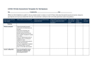 COVID-19 Risk Assessment Template for Workplaces page 1 preview