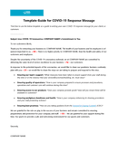 Template guide for COVID-19 response message for clients page 1 preview