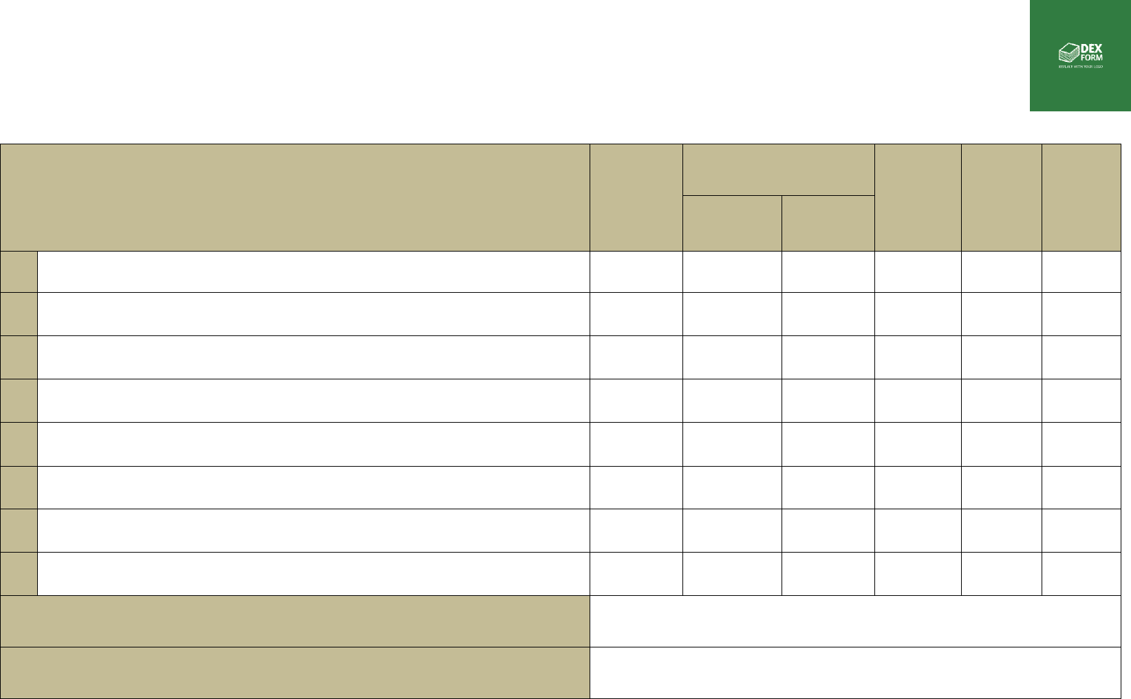 Job card estimating template in Word and Pdf formats