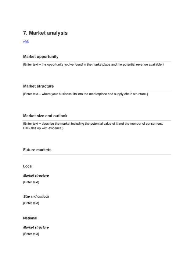 Business plan template in Word and Pdf formats - page 13 of 29