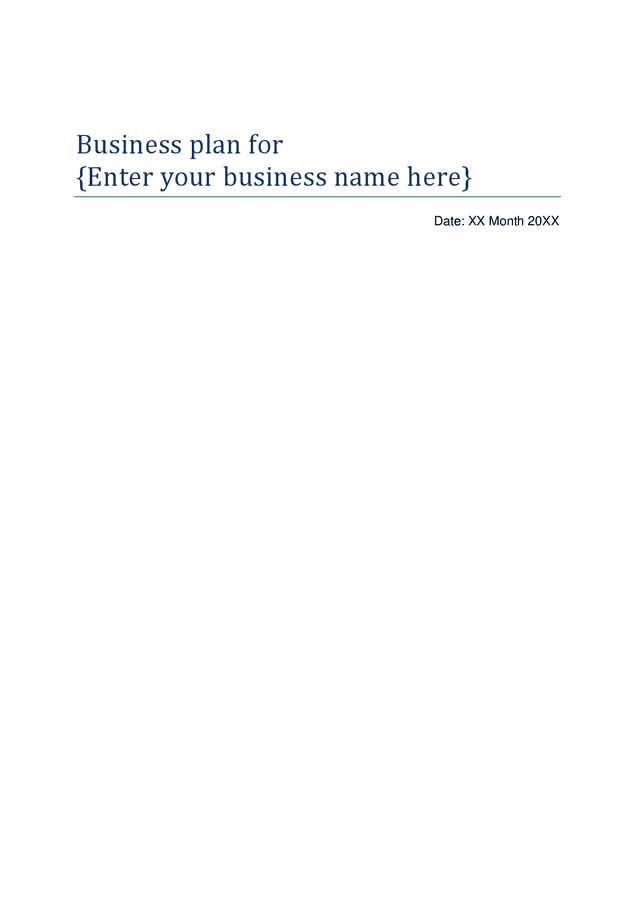 Business Plan Template In Word And Pdf Formats Page 2 Of 29 0064