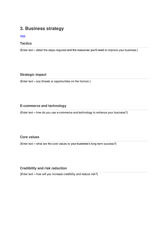 Business Plan Template In Word And Pdf Formats Page 8 Of 29 7519