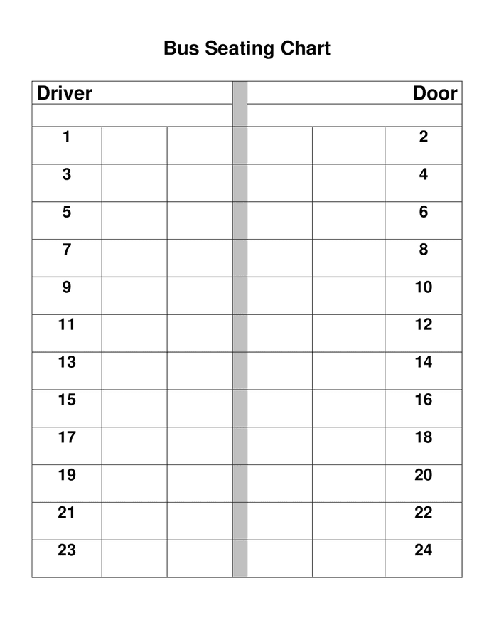 10 Best School Bus Seating Chart Printable School Bus Safety Chart 