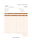 Sales Receipt page 1 preview