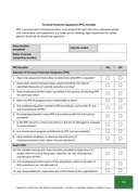 Personal Protective Equipment Ppe Checklist