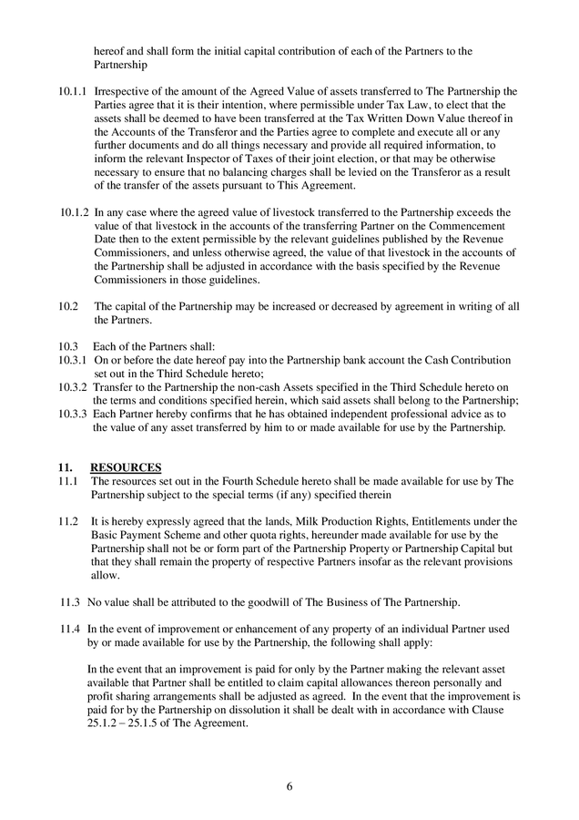 Farm partnership agreement sample in Word and Pdf formats - page 7 of 34