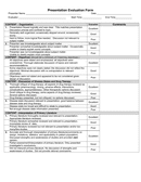 Presentation Evaluation Form page 1 preview