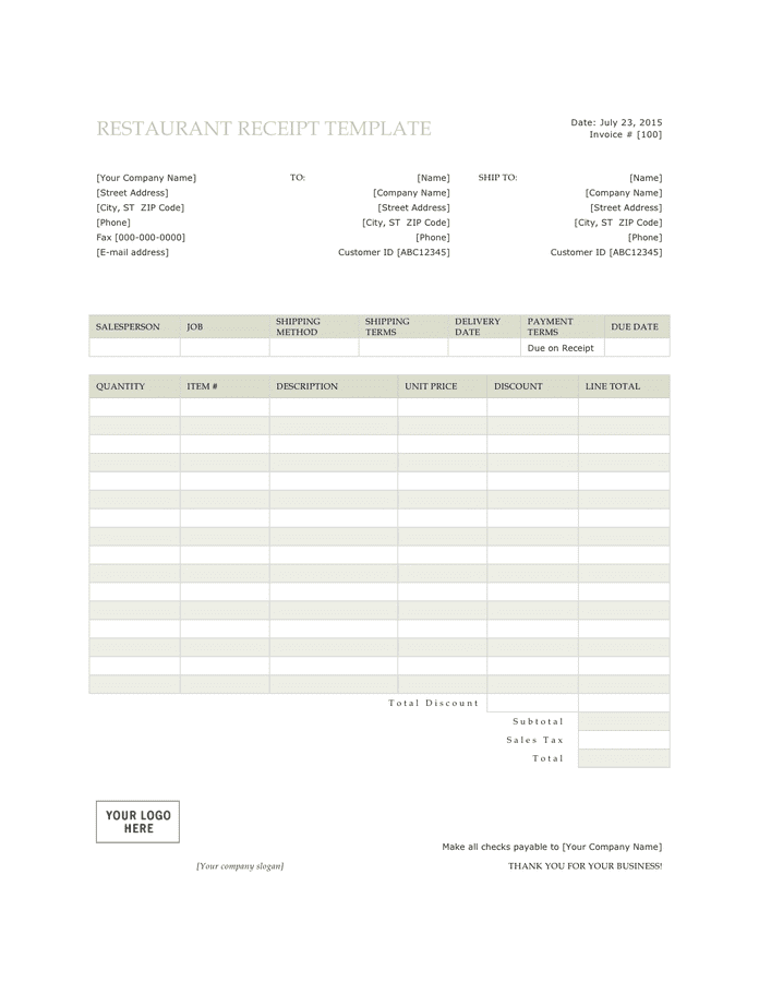 sales invoices