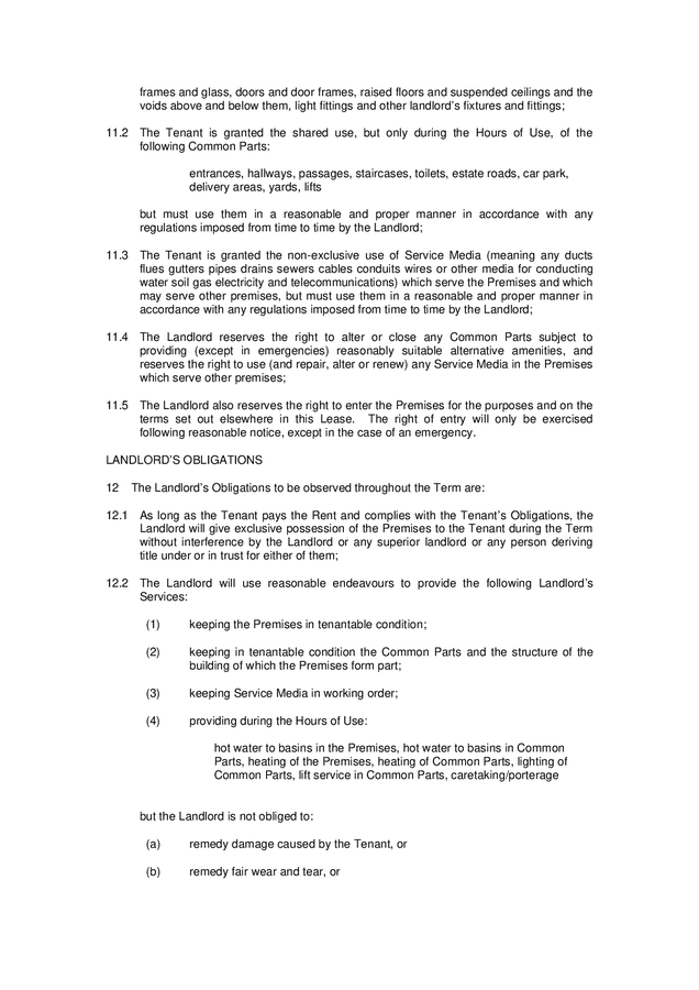 Short-term commercial lease (Great Britain) in Word and Pdf formats ...