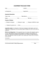 Equipment release form in Word and Pdf formats