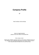 Company profile template page 1 preview