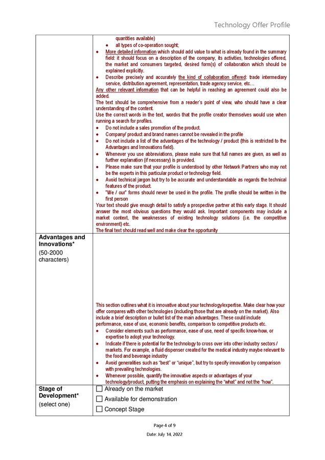 Technology offer profile template in Word and Pdf formats - page 4 of 9