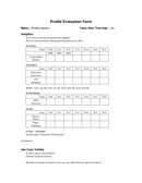 Profile evaluation form page 1 preview