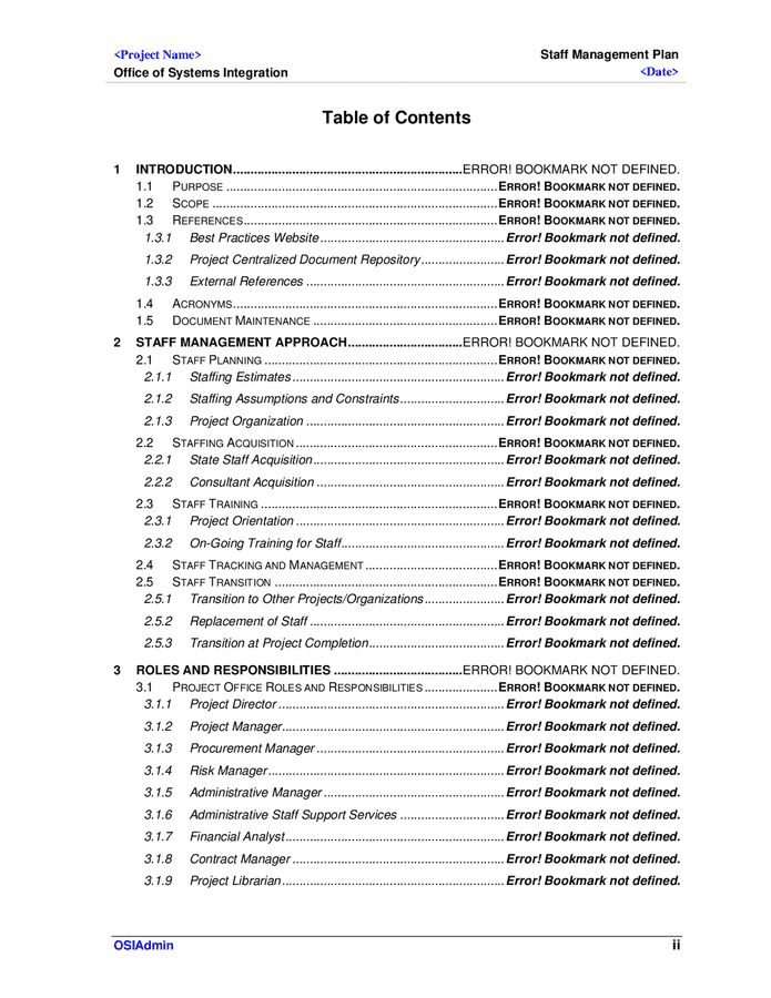 Staff Management Plan In Word And Pdf Formats Page 3 Of 19