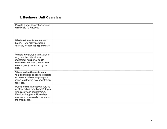 Business impact analysis template in Word and Pdf formats page 6 of 22