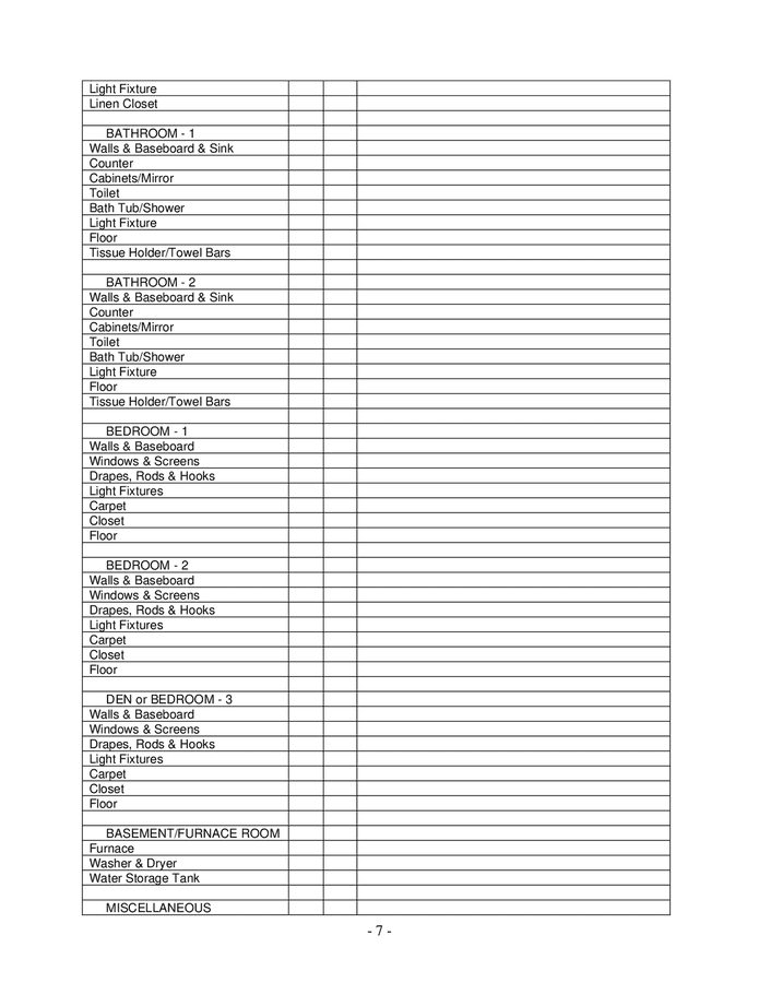 Residential house lease agreement in Word and Pdf formats - page 7 of 8