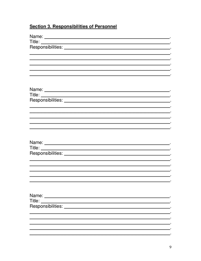 Operation and maintenance manual for water systems in Word and Pdf