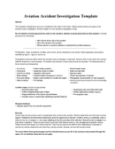 Aviation accident investigation template page 1 preview