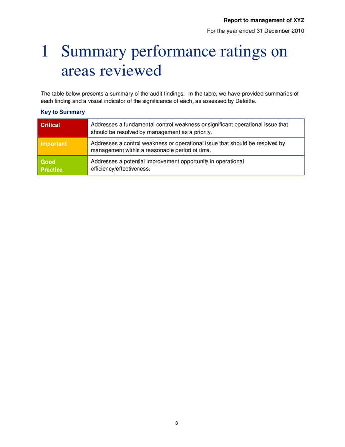 Audit management letter sample in Word and Pdf formats - page 4 of 9