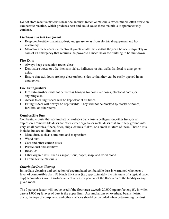Workplace Housekeeping Plan Template In Word And Pdf Formats Page 6 Of 11