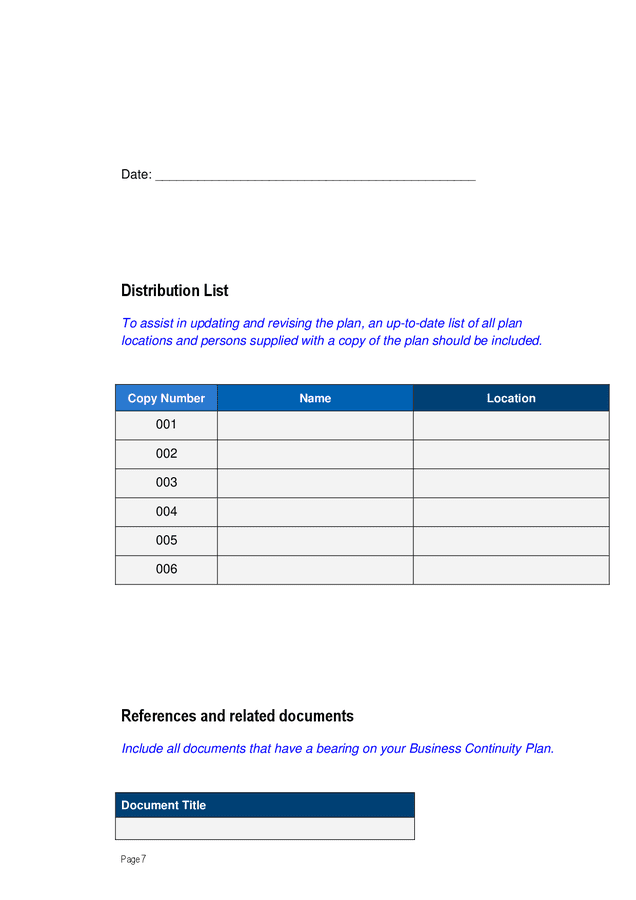 Business Continuity Plan Template Australia In Word And Pdf Formats