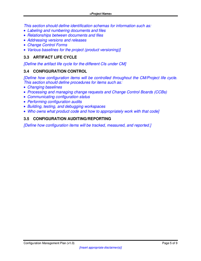 Configuration management plan template in Word and Pdf formats - page 6 ...