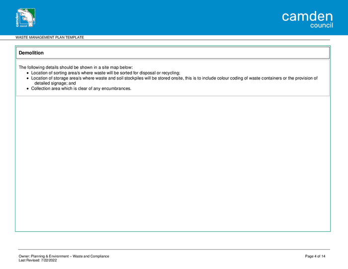 Waste Management Plan Sample In Word And Pdf Formats Page 4 Of 14