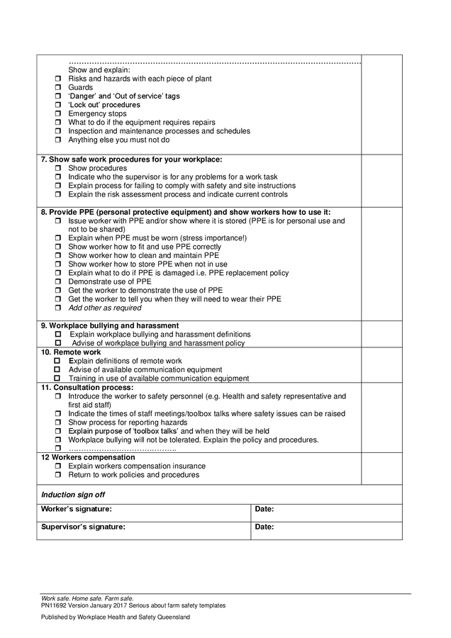 Farm safety templates (Australia) in Word and Pdf formats - page 17 of 27