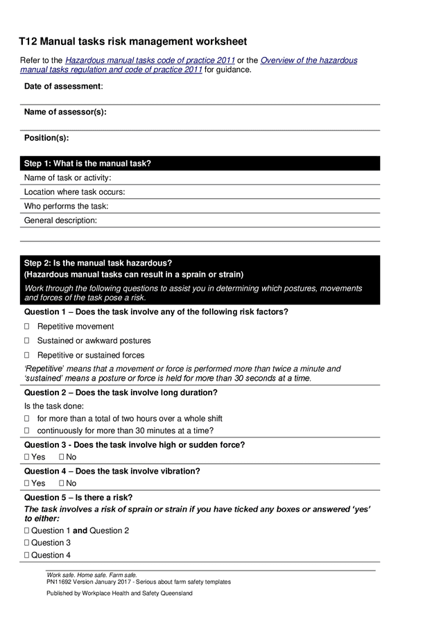 Farm safety templates (Australia) in Word and Pdf formats - page 22 of 27