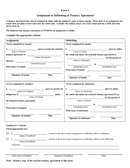 Assignment or subletting of tenancy agreement form page 1 preview