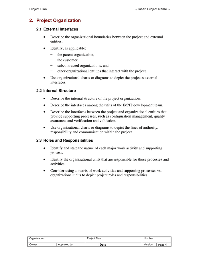 Project plan template in Word and Pdf formats - page 9 of 24