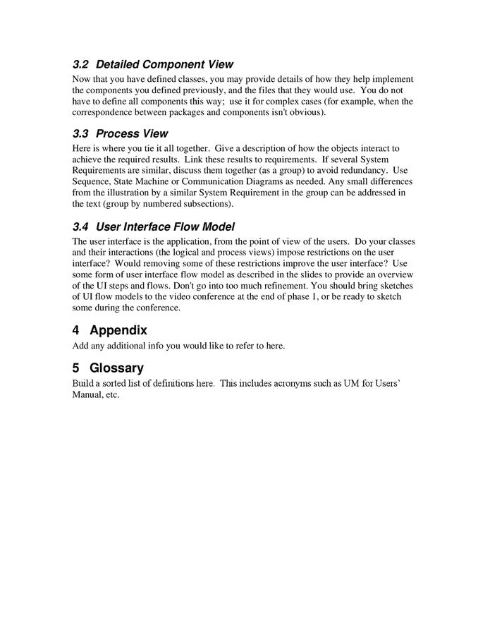 Design Document Template In Word And Pdf Formats - Page 5 Of 6