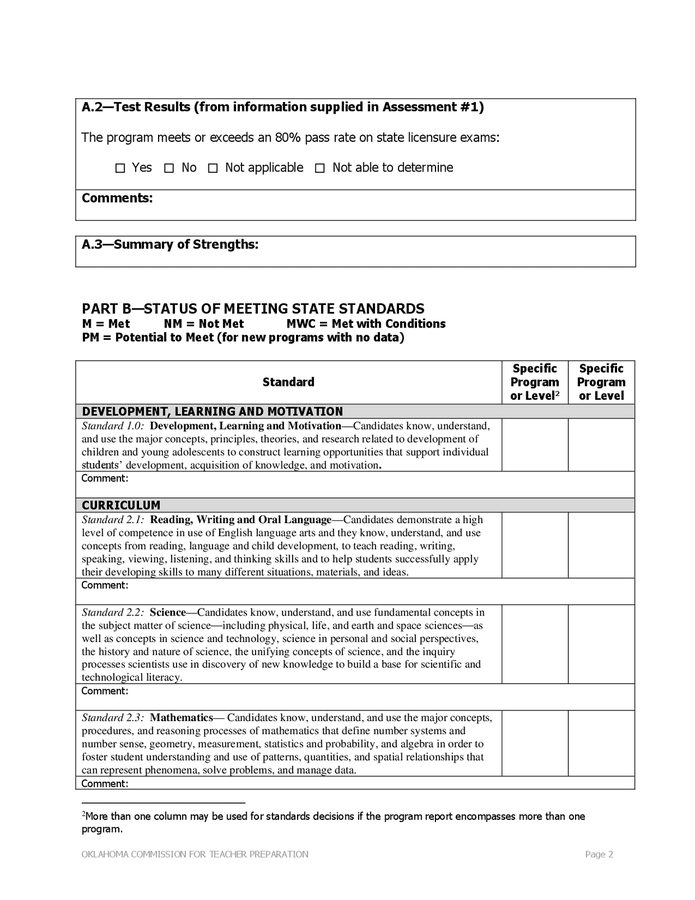 Recognition report - preparation of elementary education teachers ...