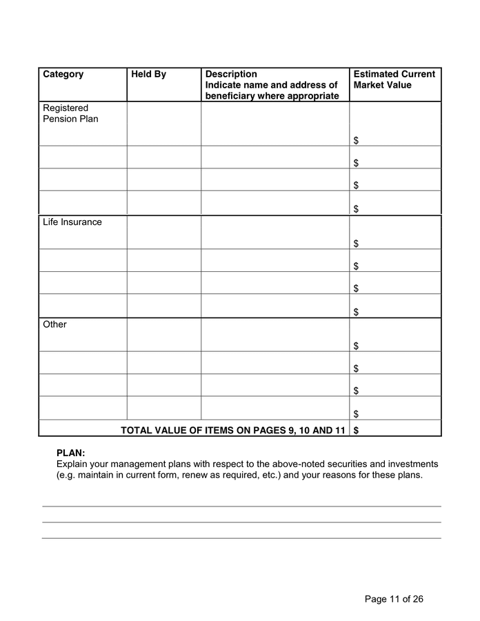 Financial management plan in Word and Pdf formats - page 11 of 27