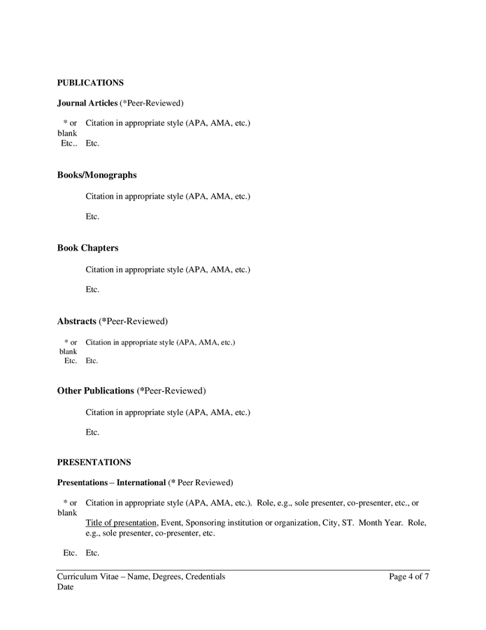 Simple CV template in Word and Pdf formats page 4 of 7 Simple CV template in Word and Pdf formats page 4 of 7