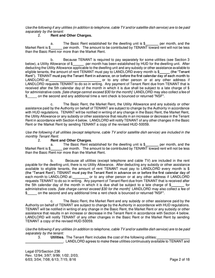 Lease agreement (Michigan) in Word and Pdf formats - page 2 of 18