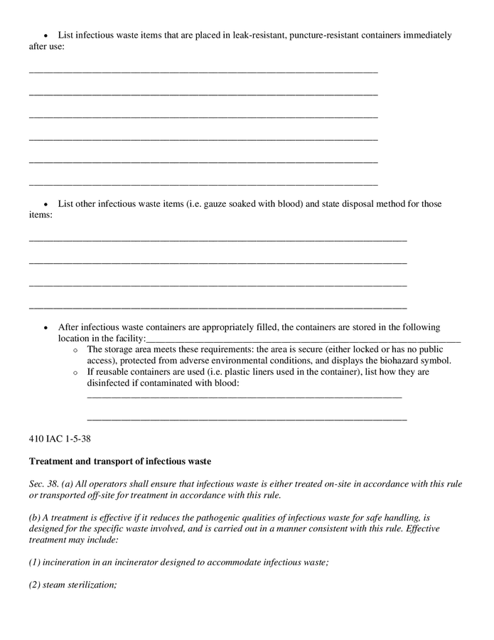 Tattoo and body piercing model policy template in Word and Pdf formats page 14 of 15