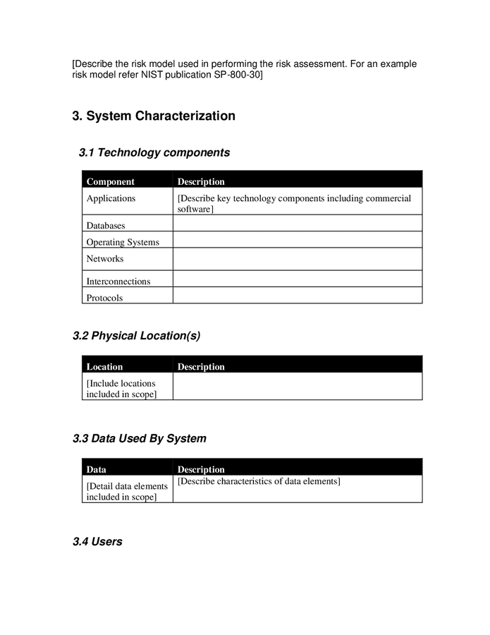 Security Risk Assessment Template In Word And Pdf Formats Page 3 Of 5 