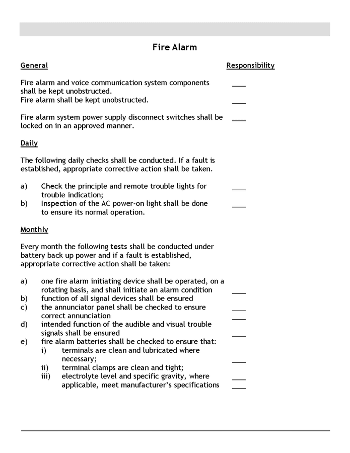 Fire Safety Plan Template In Word And Pdf Formats Page 24 Of 41