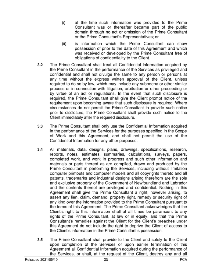 Standard form of agreement between client and prime consultant (Canada ...