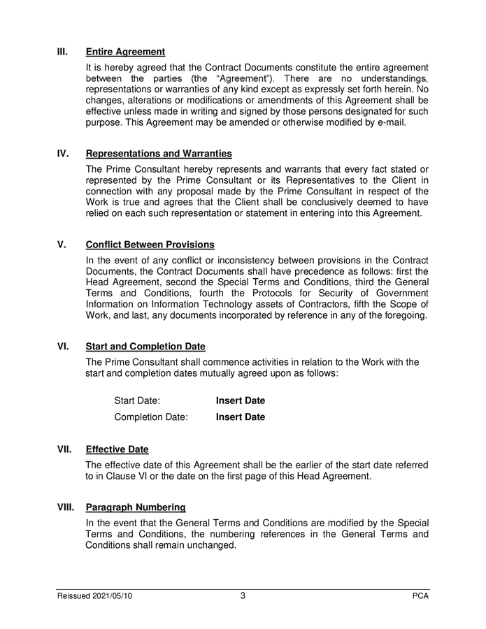 Standard form of agreement between client and prime consultant (Canada ...