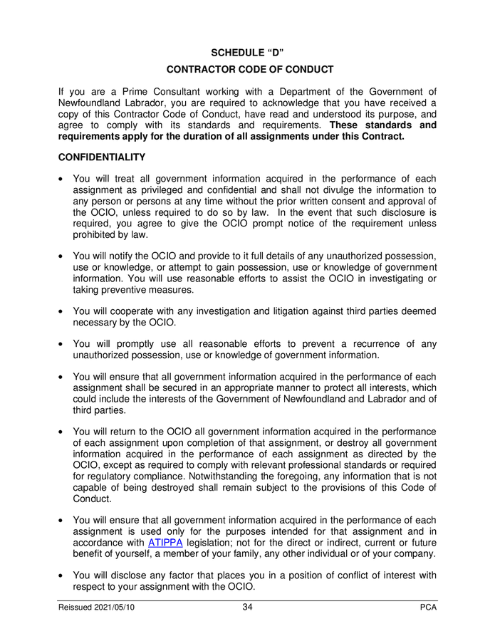 Standard form of agreement between client and prime consultant (Canada ...