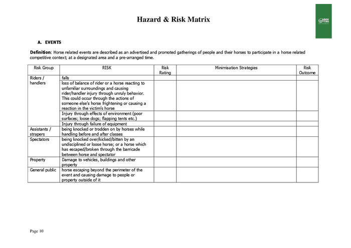 Risk Management Plan Template In Word And Pdf Formats Page 10 Of 14